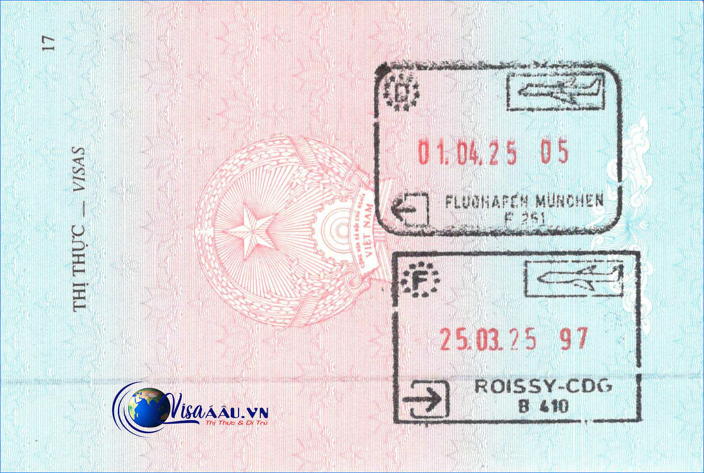 Dấu xuất nhập cảnh khi bạn đến Pháp - visa Pháp